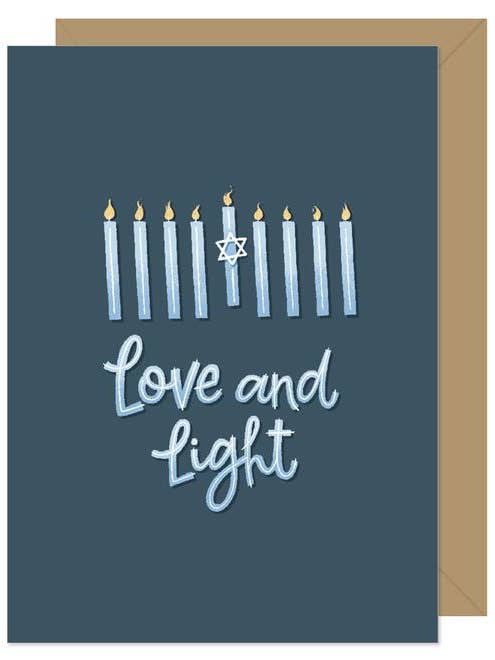 Carte de vœux de Hanoukka Love And Light pour la vente par Hello Sweetie