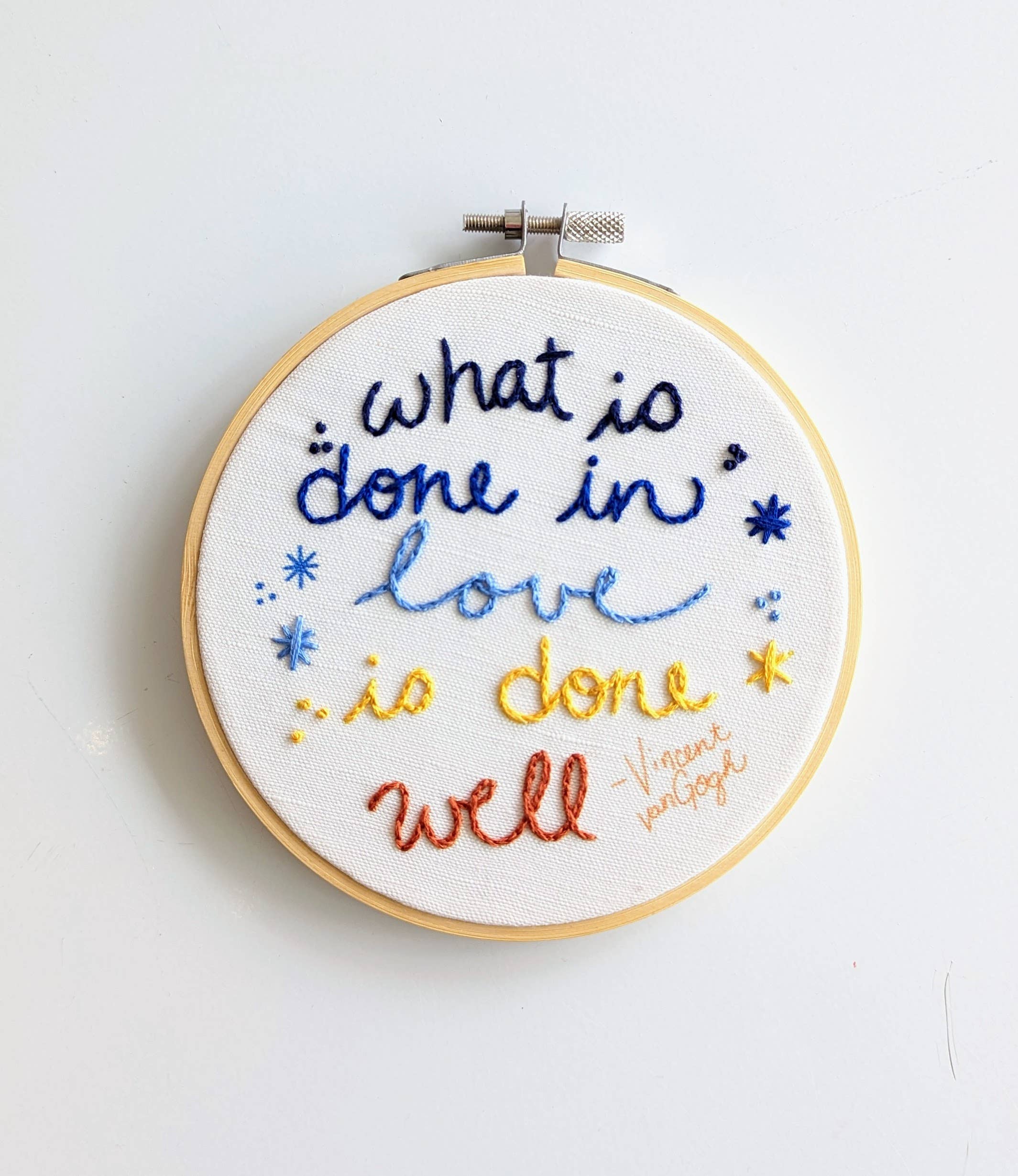 REMOVED BRAND - Wholesale Embroidery/Cross Stitch Supplies - Van Gogh Quote Embroidery Kit1