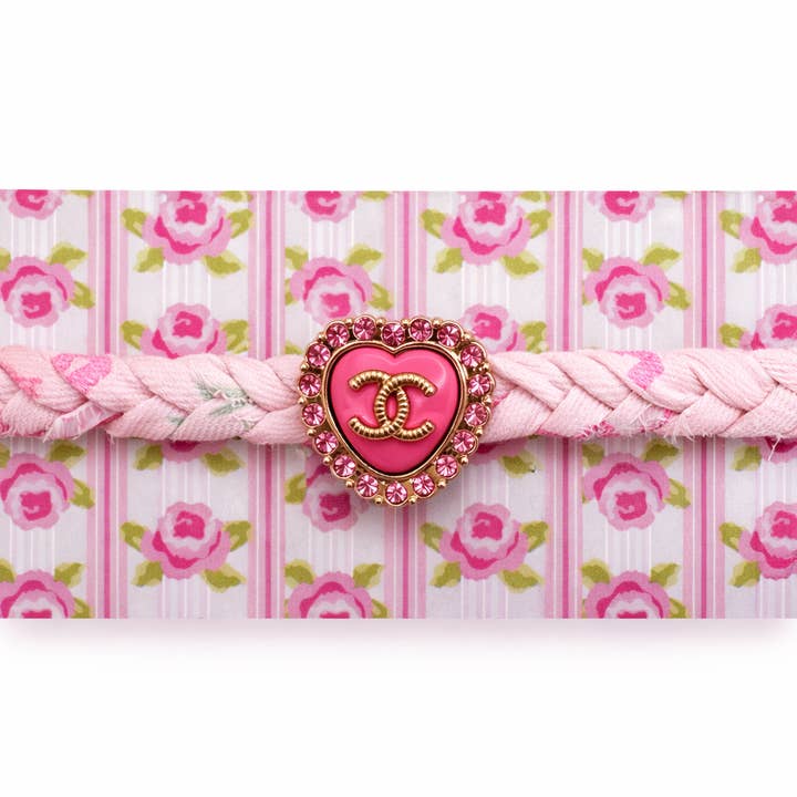 Blush Rose Liberty Fabric Bracelet for wholesale by Golden Girl Jewelry