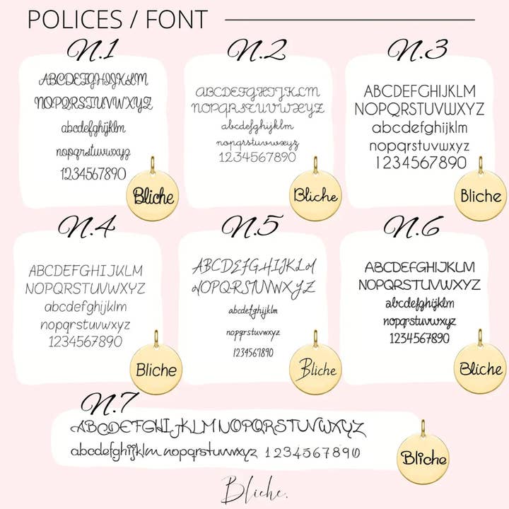 Bliche - Vendita all'ingrosso Collana con ciondolo/pendaglio - Collana corta personalizzabile con medaglia lavorata4