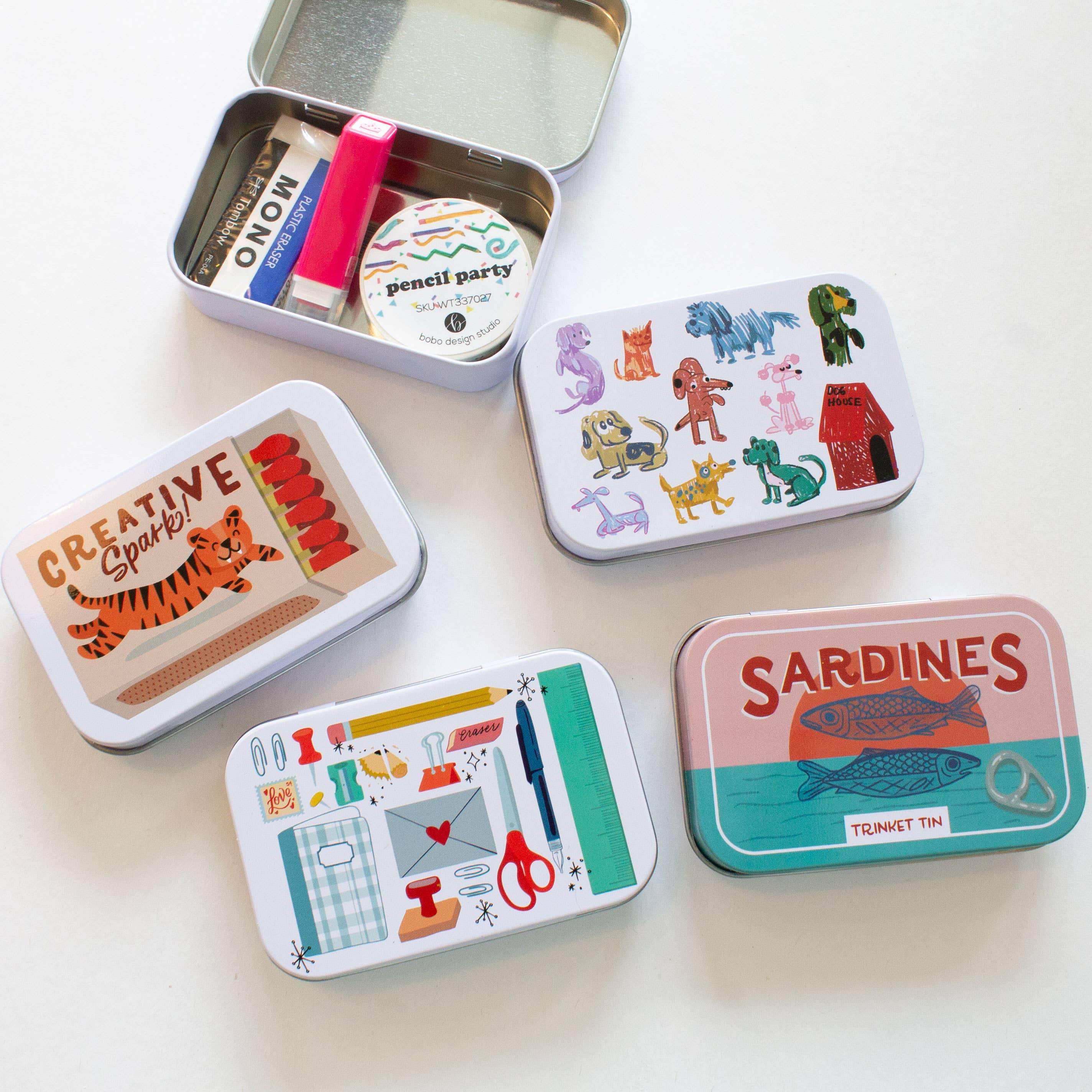 Bobo Design Studio - Wholesale Craft Supplies - Stationery Lovers - Stationery Trinket Tin (Empty)5