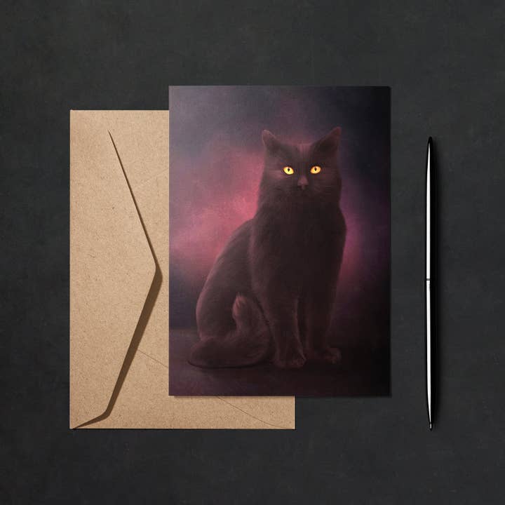 Print is Dead – wholesale Everyday greeting card – Shadow Cat - Greeting Card3
