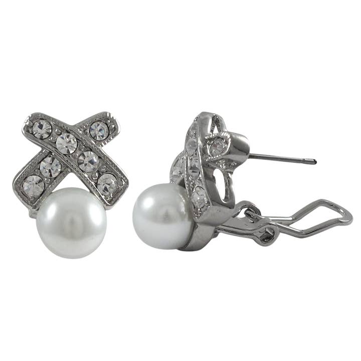 Sølvkrystall/perlestolpe/klip for engroshandel hos Dlux Jewels