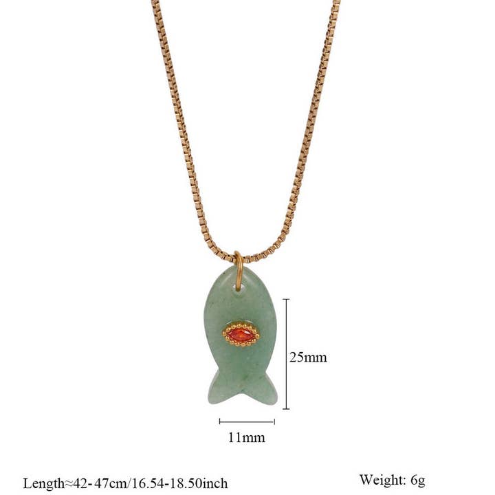 ACCITY - Wholesale Pendant/Charm Necklace - Minimal Fish Pendant Necklace for Beach_CWMM75244