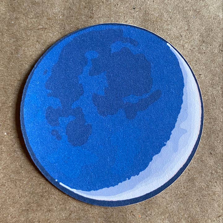 waxing crescent moon sticker for wholesale by AnneArchy