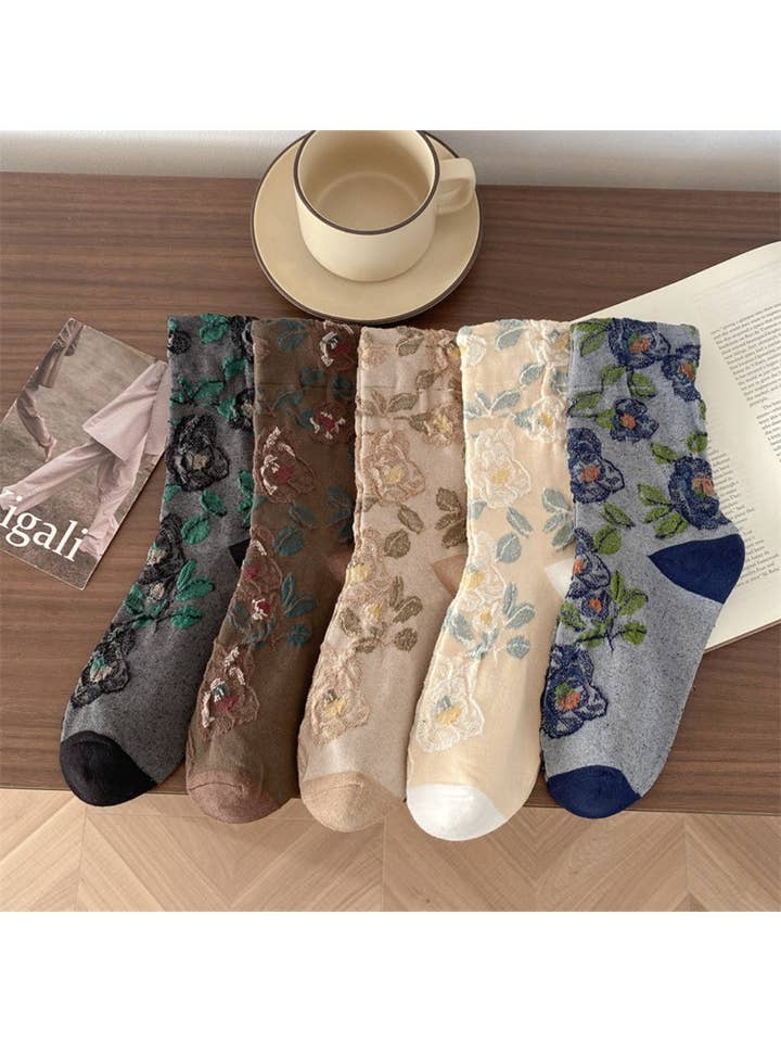 Rufia - Klassiska Rosbroderade Strumpor för wholesale av Funkyrel® Atzbranding Limited