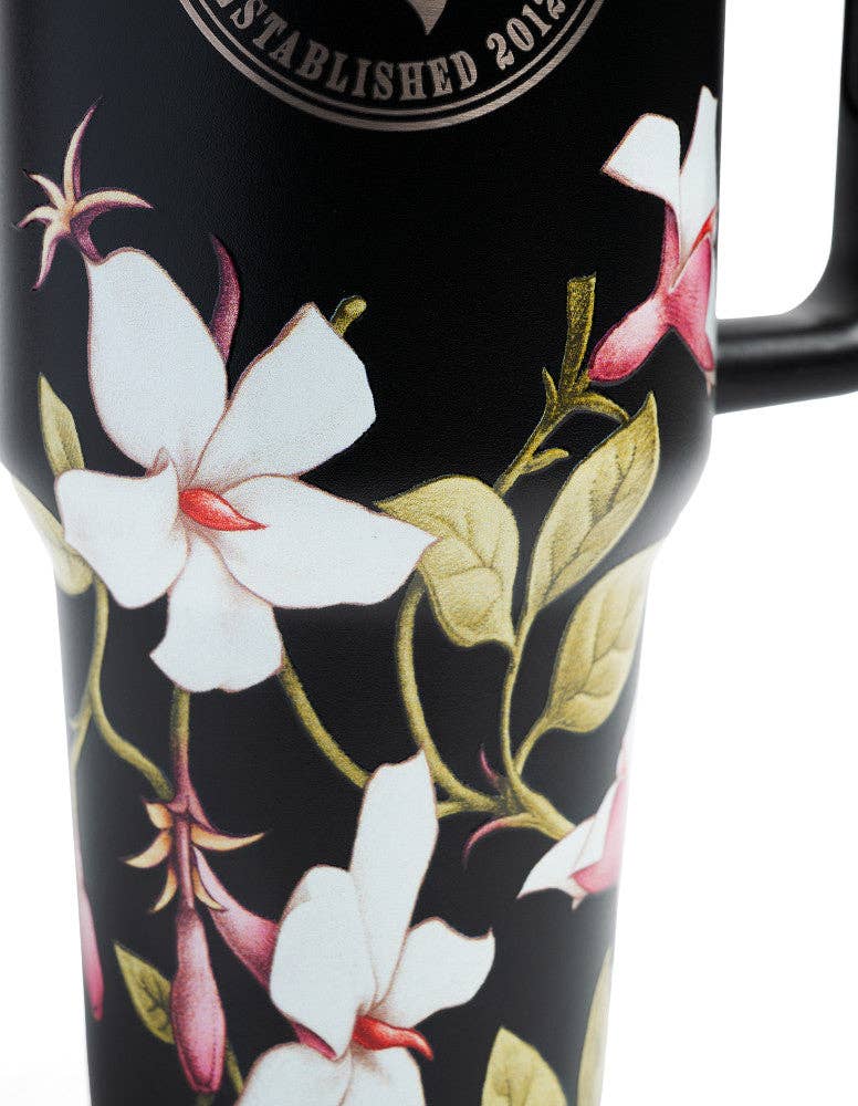 Blue Stallion Farm - Wholesale Insulated Mug/Tumbler - BLACK JASMINE JOY TUMBLER 40 OZ1