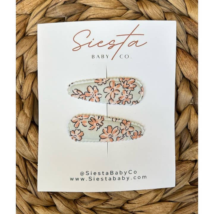 REMOVED BRAND - Wholesale Hair Clip - Kids - 2 Pack Barrettes- Floral