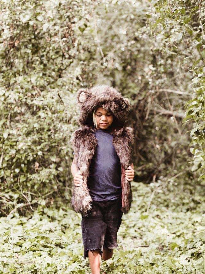Bear Vest - imitatiebont voor wholesale door Wolf & The Wildling