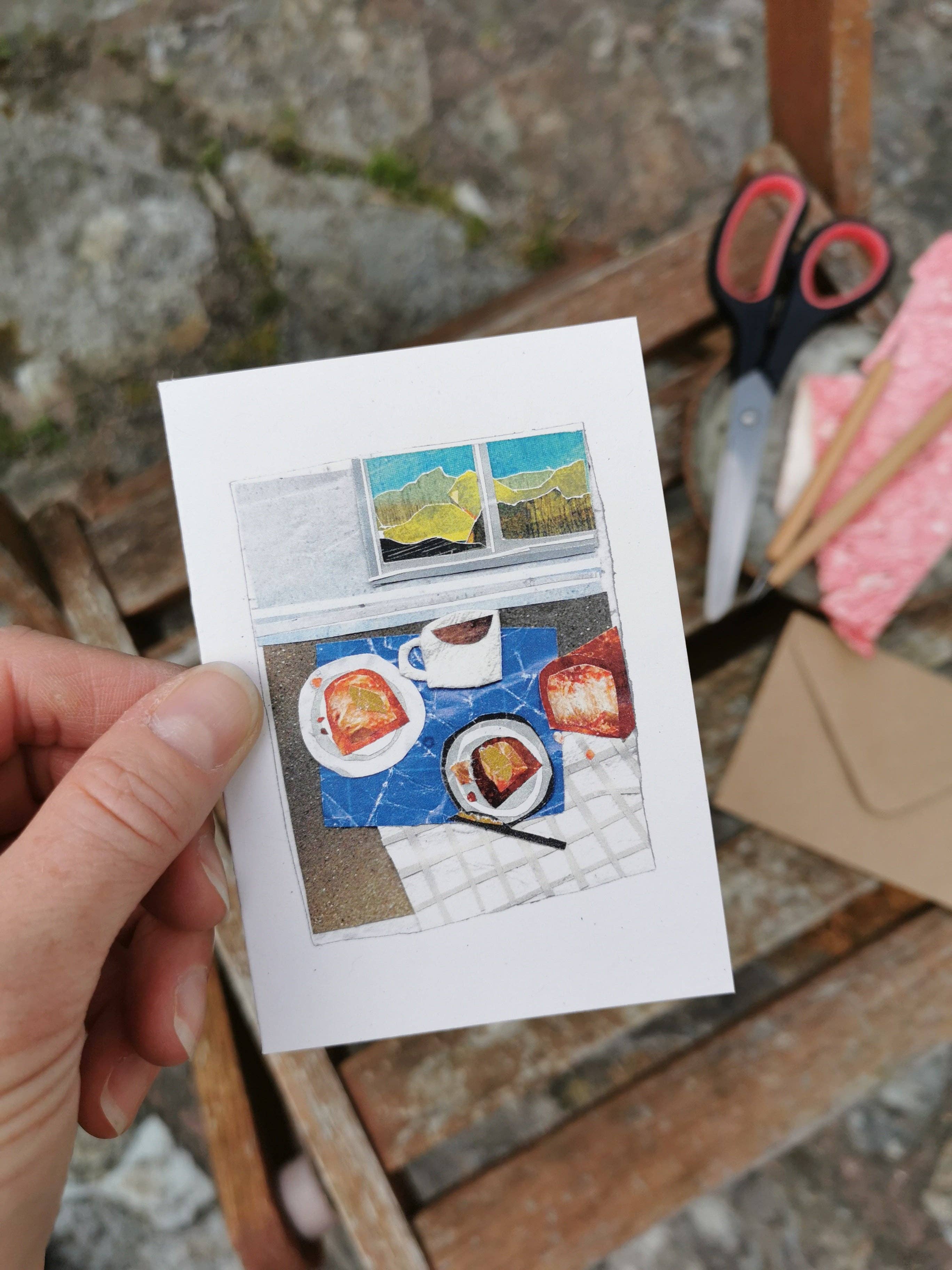 Meg Fatharly - Vente Carte de vœux classique - La carte de vœux de la table du petit-déjeuner0