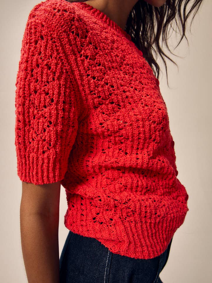 Nitah - Wholesale Cardigan - Women's - Mia openwork knit cardigan2