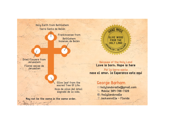 Holy Land Cradle - Wholesale Wall Cross - Hand Carved Olive Wood Crucifix Embedded with Mahogany Wood2