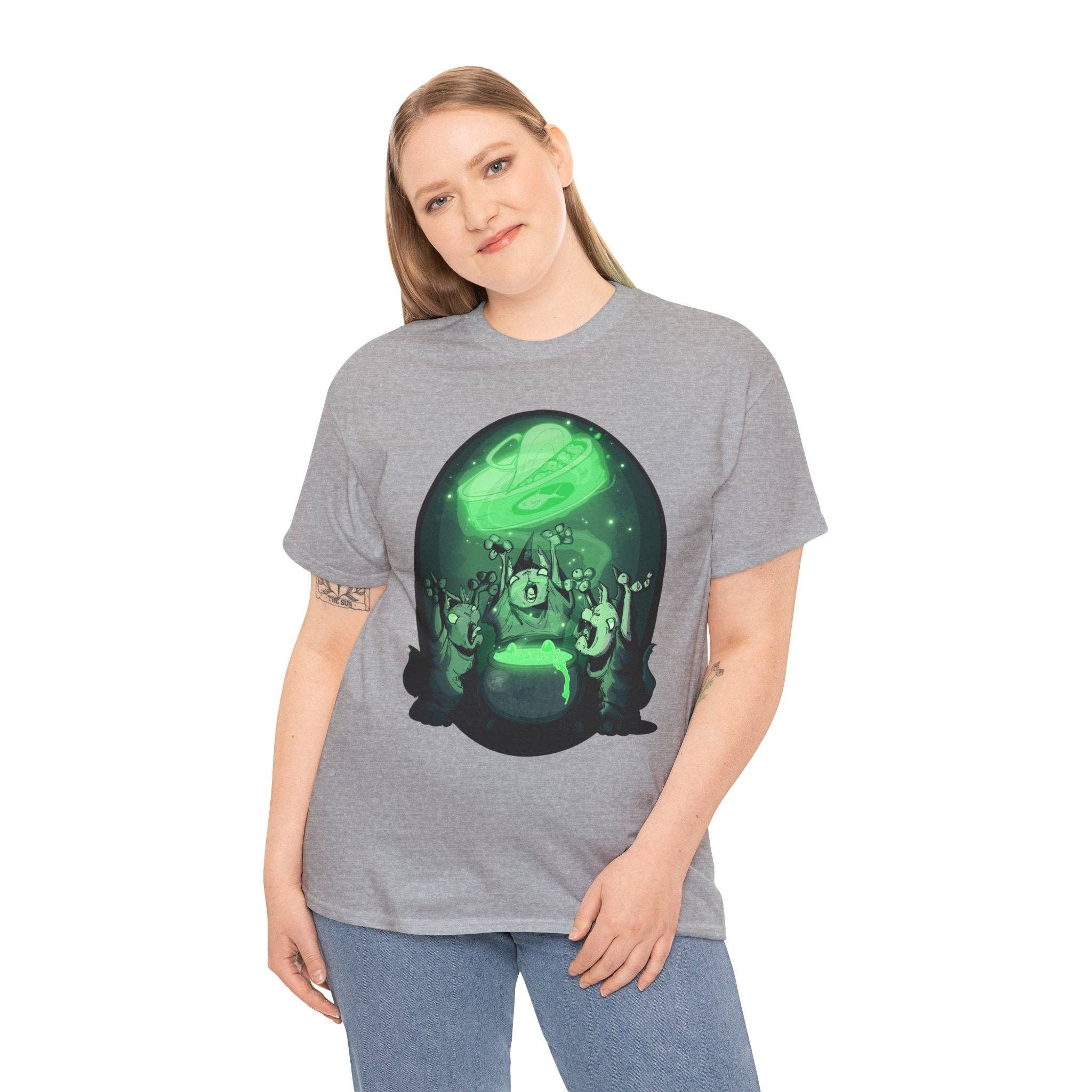 LVB Art - Vente T-shirt à imprimés – unisexe - T-shirt en coton épais unisexe Cat Coven63