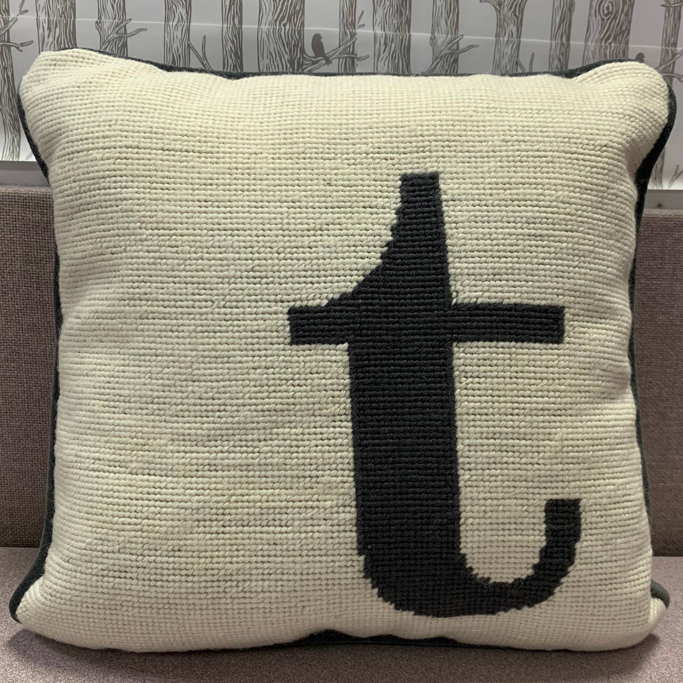 Peking Handicraft - Wholesale Throw/Decorative Pillow - Monogram Letters Needlepoint Pillow9