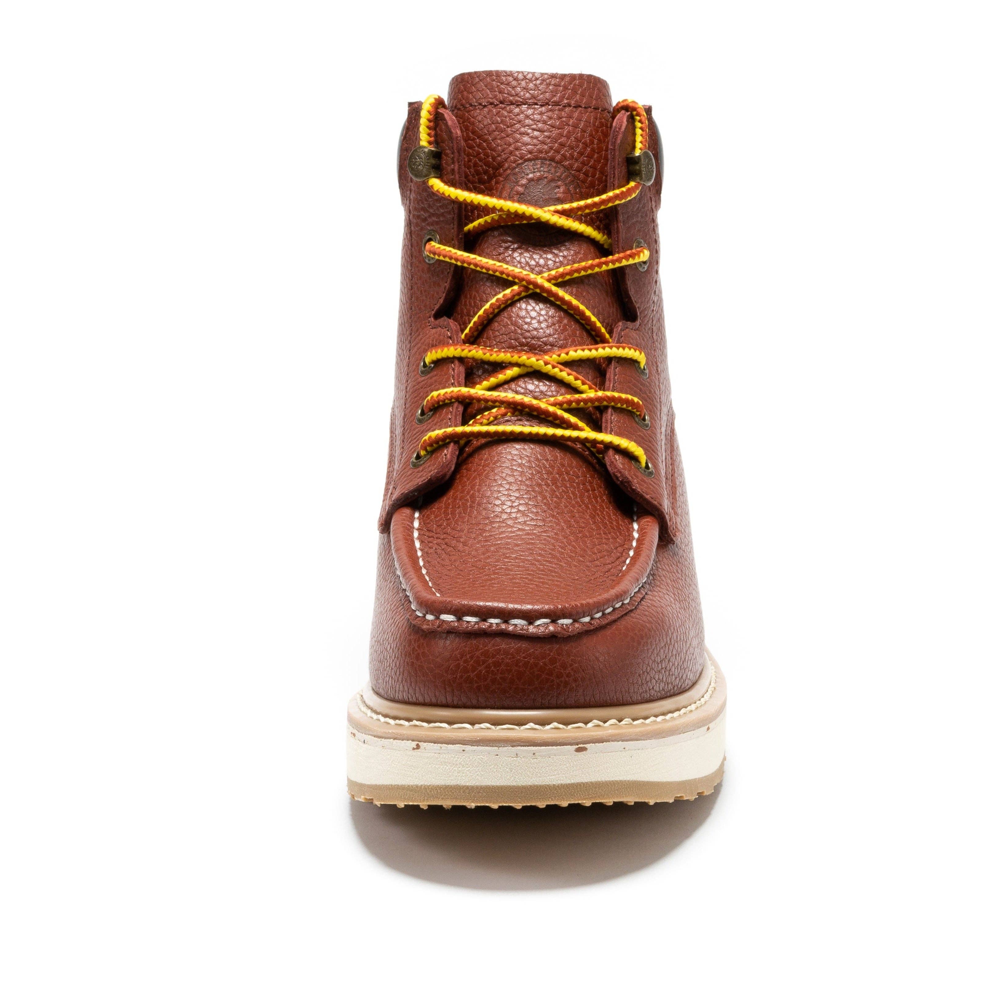 Rock Rooster Footwear - Wholesale Boots - Unisex - ROCKROOSTER Walker Men's 6 Inch Brown Soft Toe Wedge Work Boots SAP3605