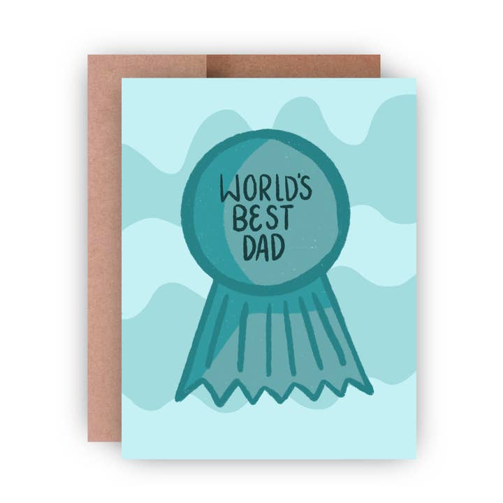 Carte de vœux pour le prix du meilleur père pour la vente par Paper Rings Press