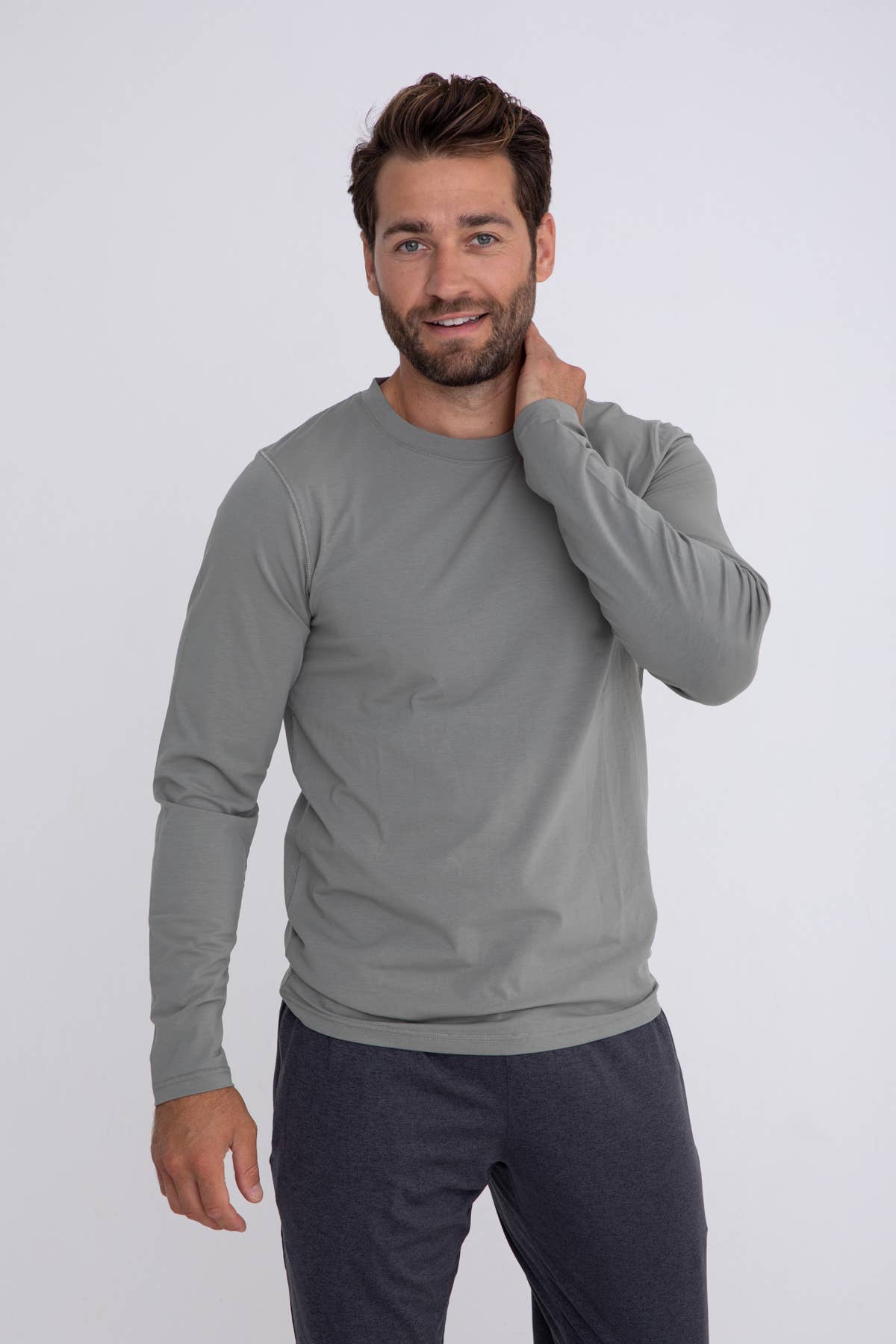 Mono B - Wholesale T-shirt - Heren - Pima katoenmix shirt met lange mouwen8