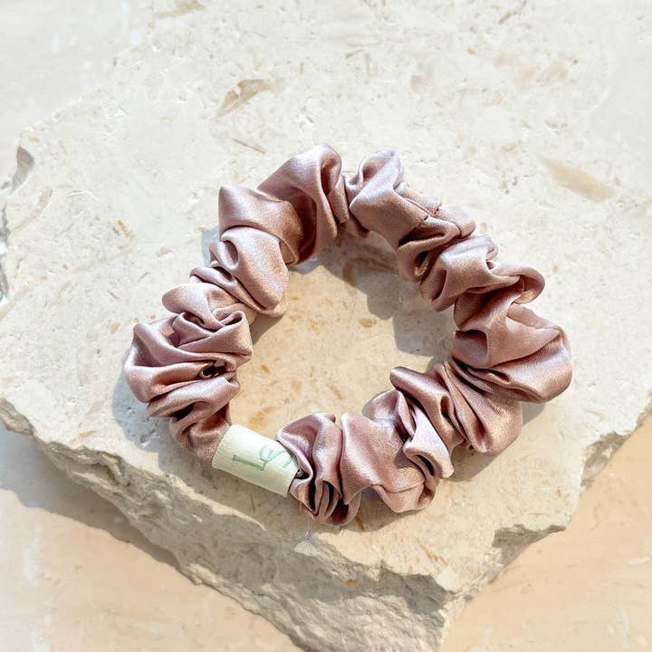 Angels Whisper Accessories - Wholesale Scrunchie - Women's - L&S Mini Silk Scrunchie 2pack in Blue&Pink