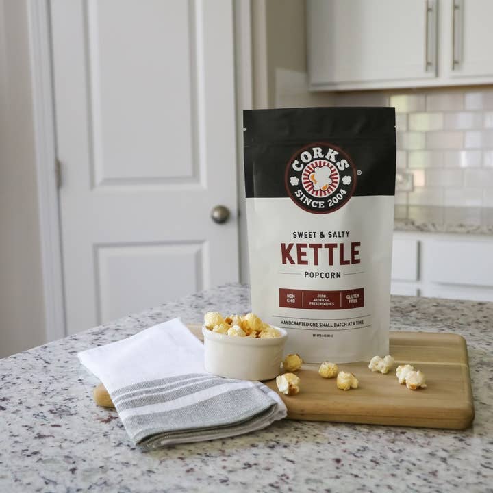 Corks Popcorn - Wholesale Popcorn - Sweet and Salty Kettle Popcorn - 3.0 oz