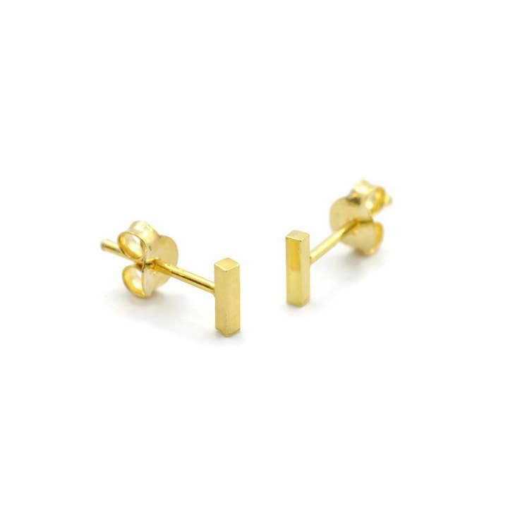 Cali Findings - Wholesale Stud/Post Earrings - Sterling Silver Earring Posts, Mini Bar Everyday Studs