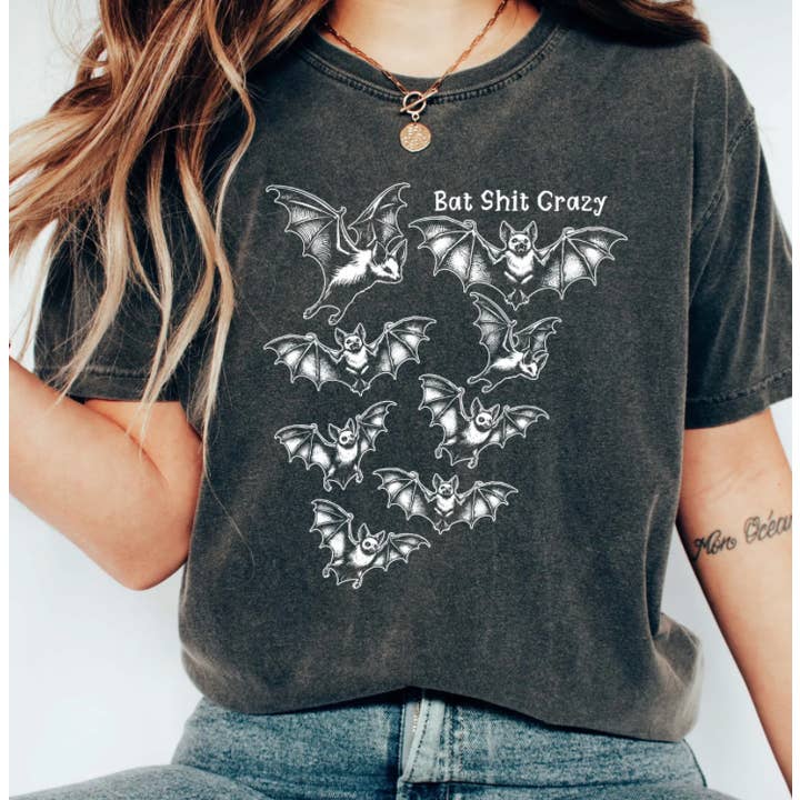 Bat Crazy Shirt, Halloween Shirt for wholesale by Eleven Fashion