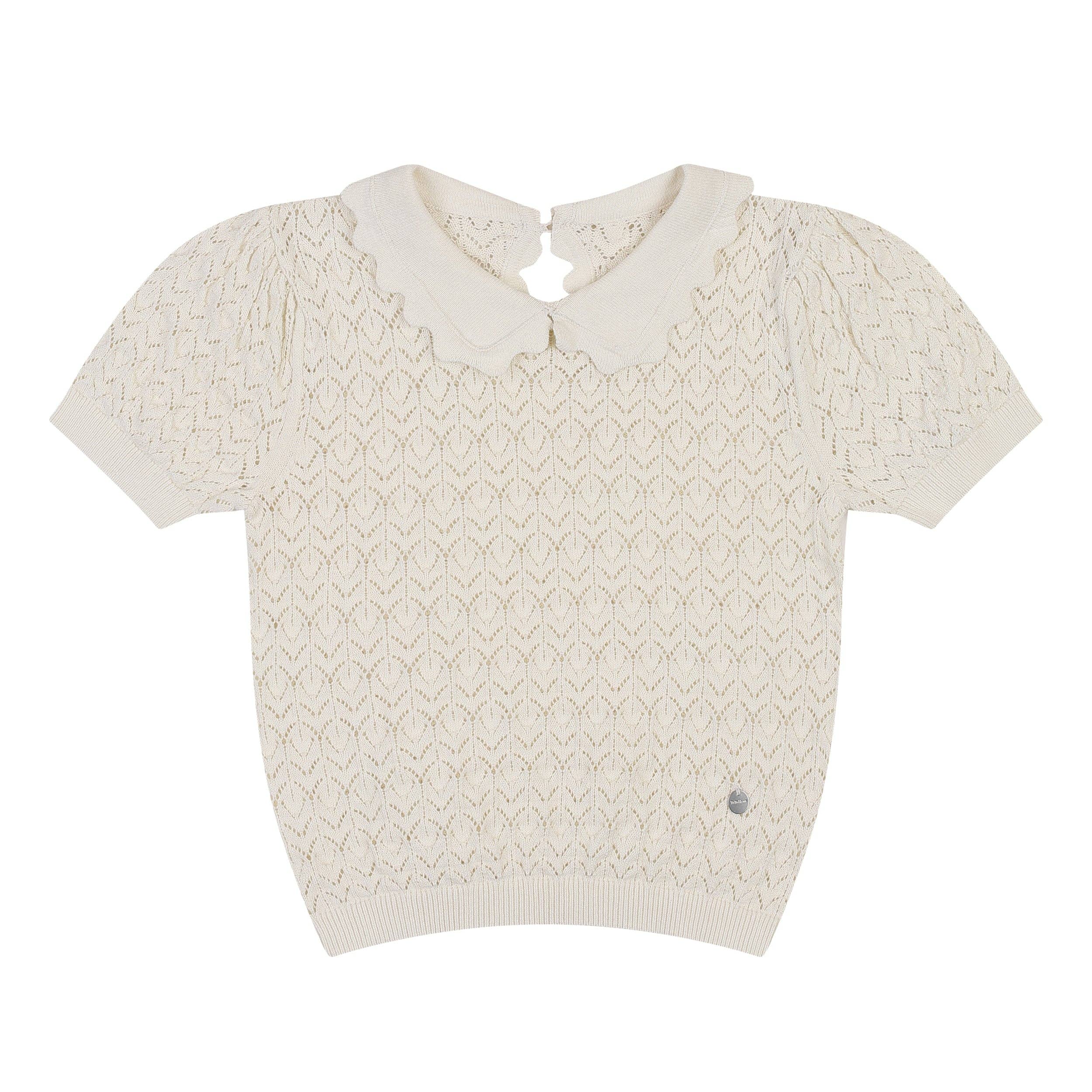 ToTo Heros - Wholesale Knit Top - Kids - Ali Hollow Knit Short Sleeve Knit Top1