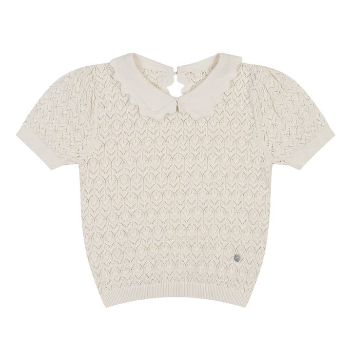ToTo Heros - Wholesale Knit Top - Kids - Ali Hollow Knit Short Sleeve Knit Top1