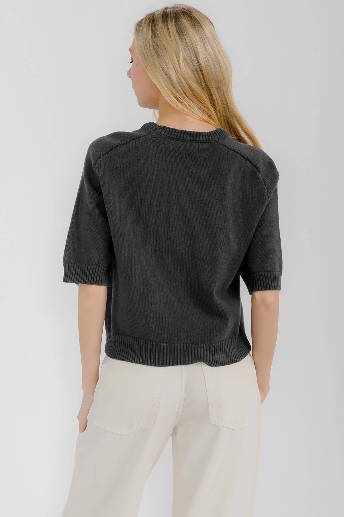 Star Drop – wholesale Knitted jumper – Women′s – SHORT SLEEVE SWEATER TOP (SDW6319)14