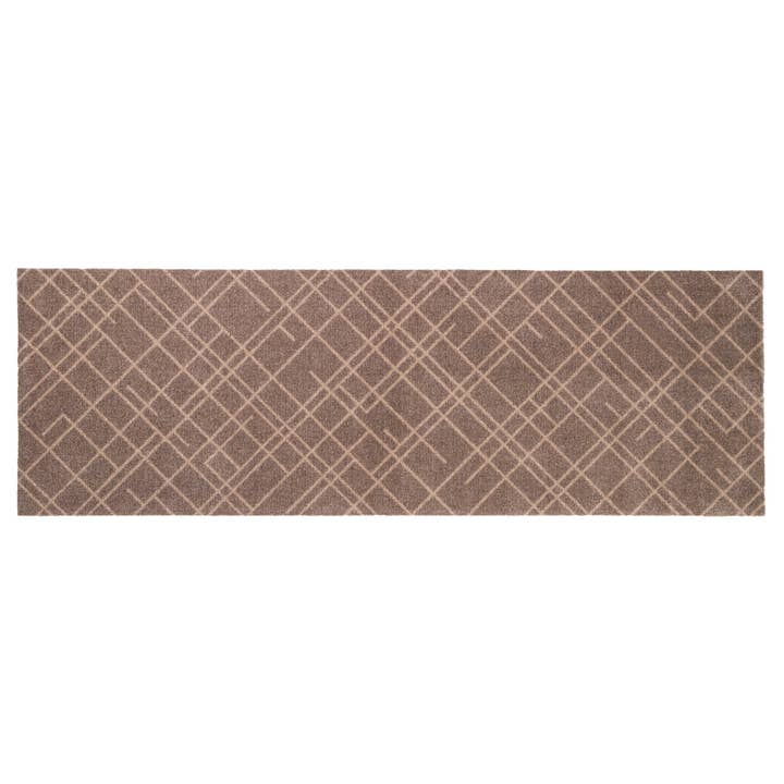 FLOOR MAT 90 x 200 CM - LINES/SAND for wholesale by TICA COPENHAGEN ApS
