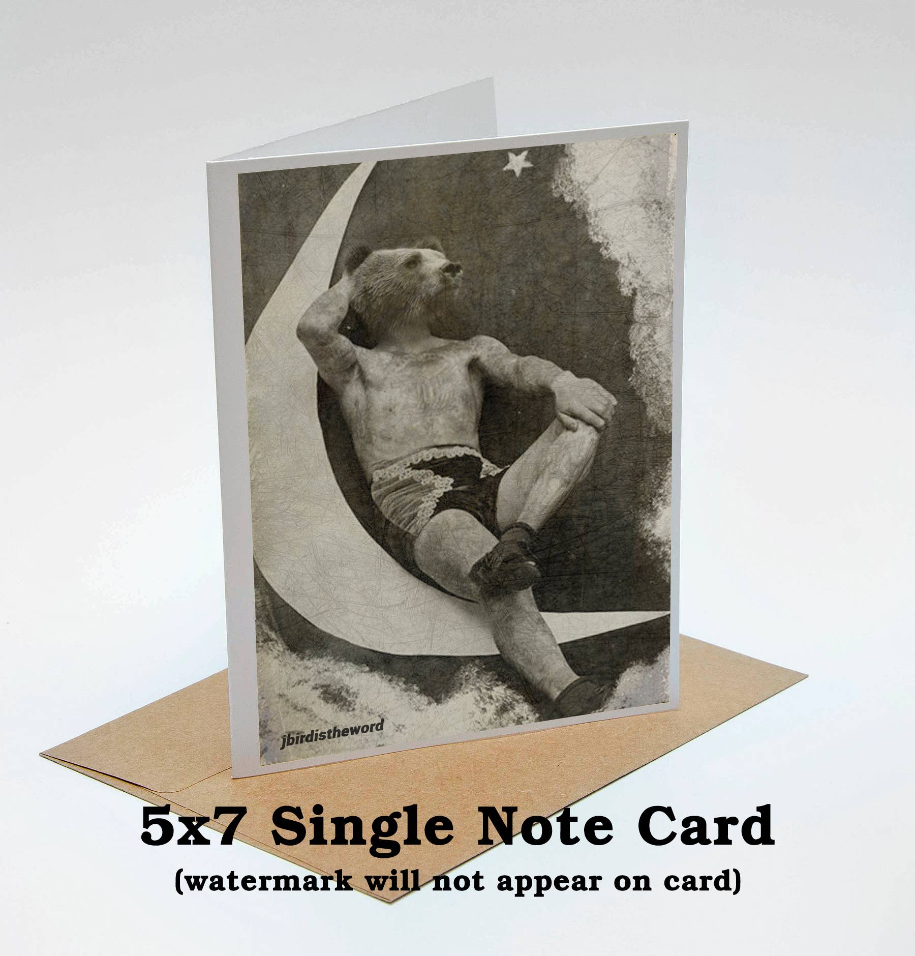 The Wild Oddisorium - Wholesale Everyday Greeting Card - Moon Bear Groomsmen Gift Card Be My Best Man Father of Bride0