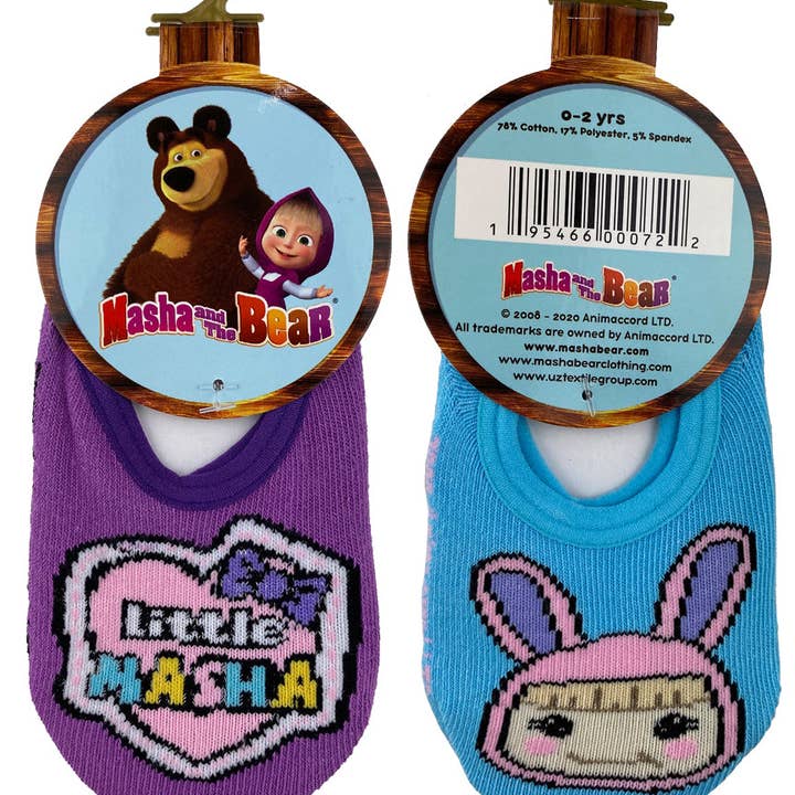 Masha and The Bear 2 pair Anti-slip kids socks set for wholesale by G&G International Expo Center