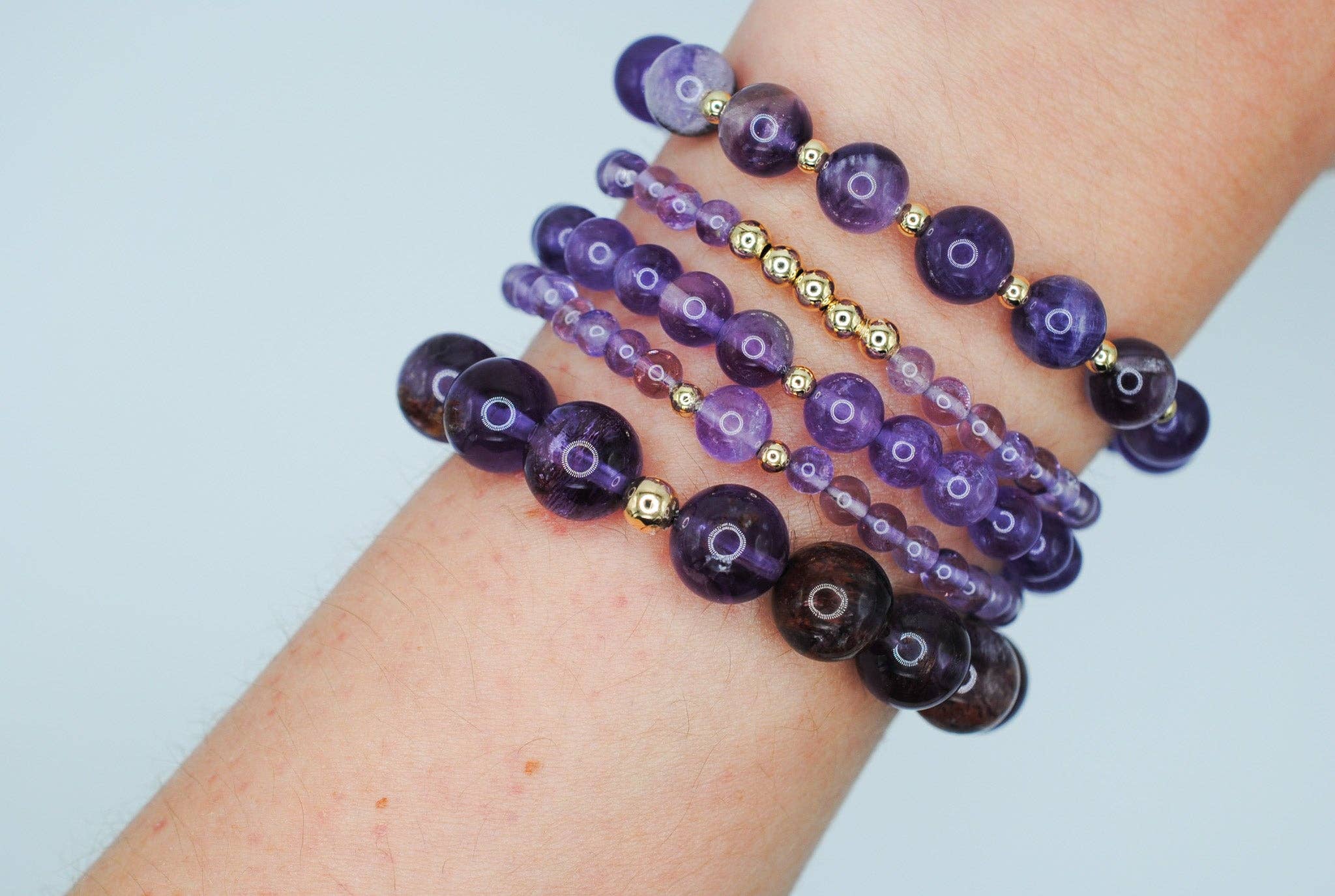 Ripple | Reiki Infused Jewelry – Pulseira de missangas por atacado – Pulseira Amethyst Horizon1