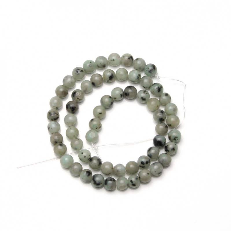UniArt - Wholesale Craft Supplies - Kiwi jasper strand, round beads3