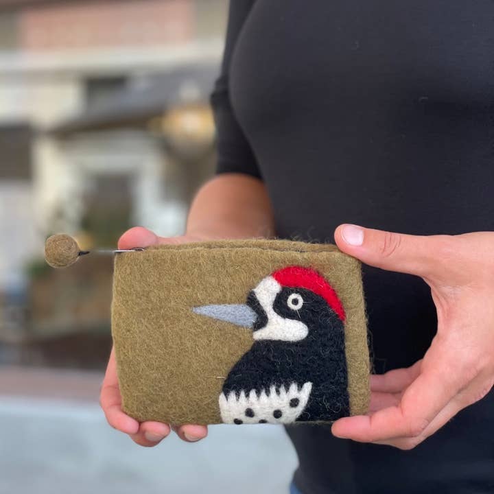 Women of the Cloud Forest - Wholesale Coin Purse - Unisex - Acorn Woodpecker Felt Coin Purse1