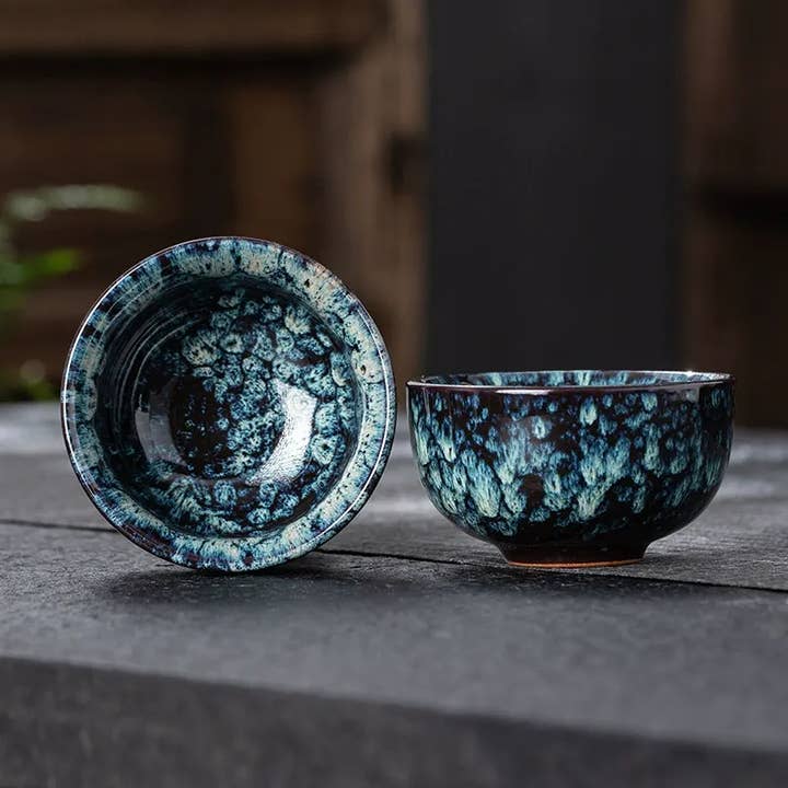 Otterware - Wholesale Coffee/Tea Cup - Handmade Artisanal Tenmoku Glaze Tasting Cup (Single)46