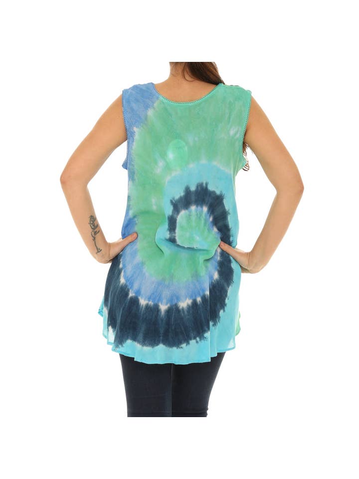 Shoreline Wear. INC – Großhandel Tunika – Damen – Ärmelloses Batik-Top mit Rundhalsausschnitt1