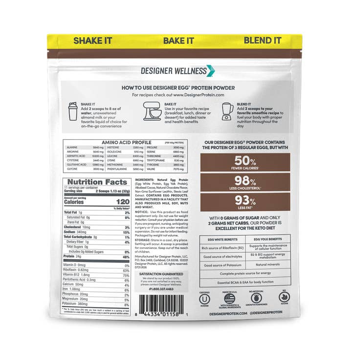 Designer Wellness - Wholesale Protein/Superfood Powder - Chocolate Designer Egg | Designer Protein®1