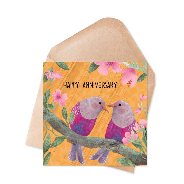 Anniversary Card - Yellow for wholesale by Ilana Ewing Designs