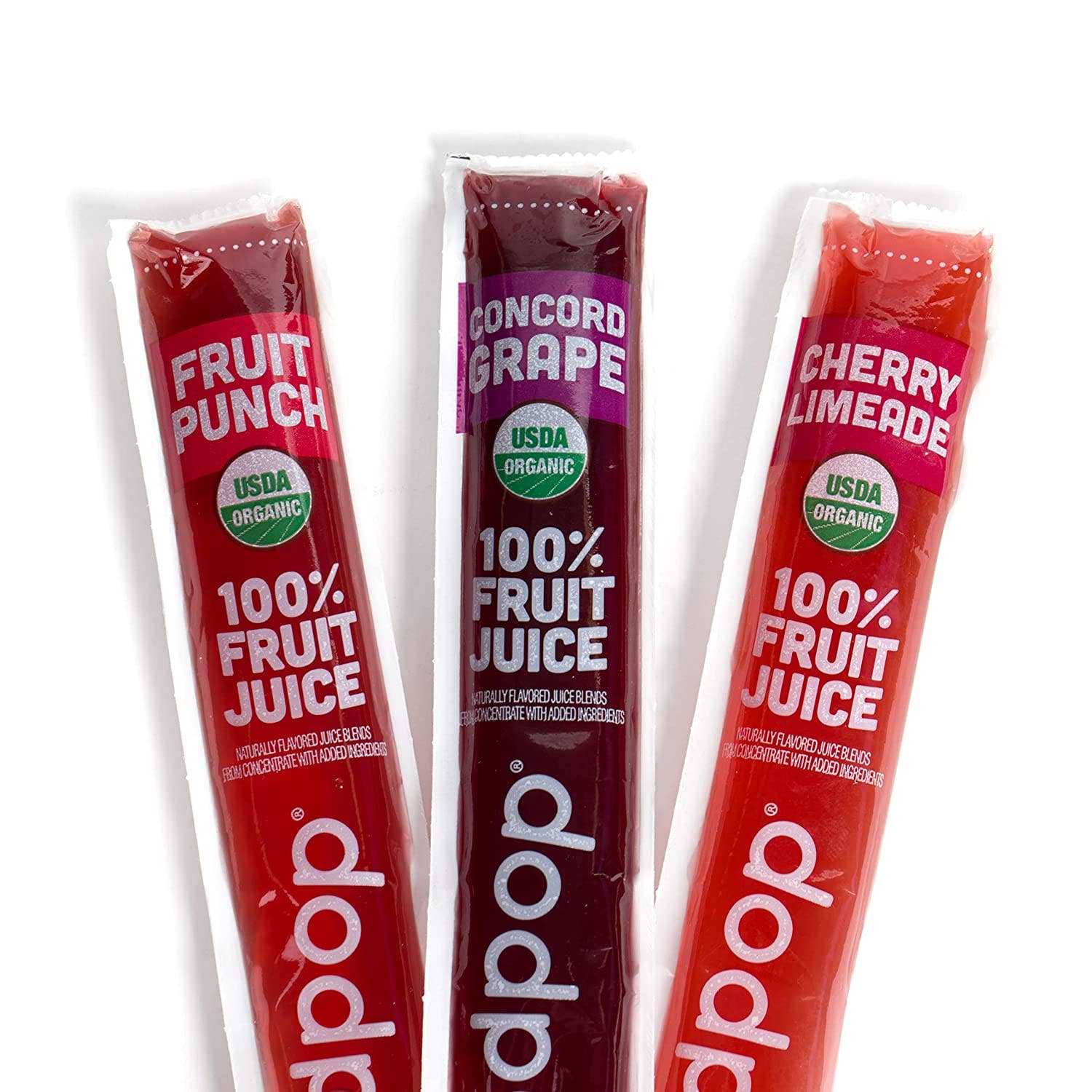 GoodPop Organic Freezer Pops - Cherry Limeaide, Fruit Punch, Grape, 100%  Juice, No Added Sugar - 20ct, Box