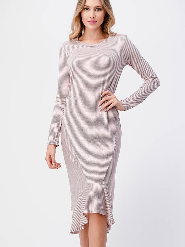 miroh - Wholesale Dress - Women's - Striped Midi Dress5