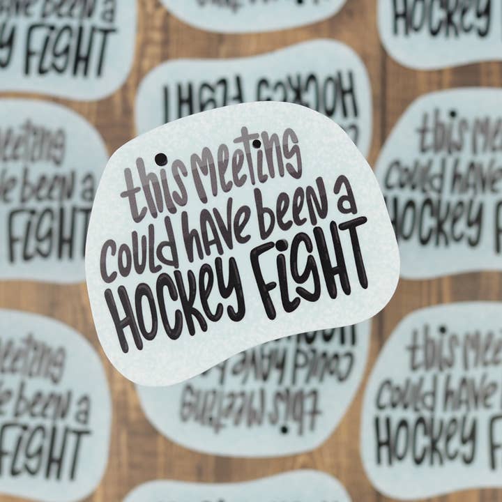 Hockey Stickers - Puck Around and Hockey Fight for wholesale by Little L Designs