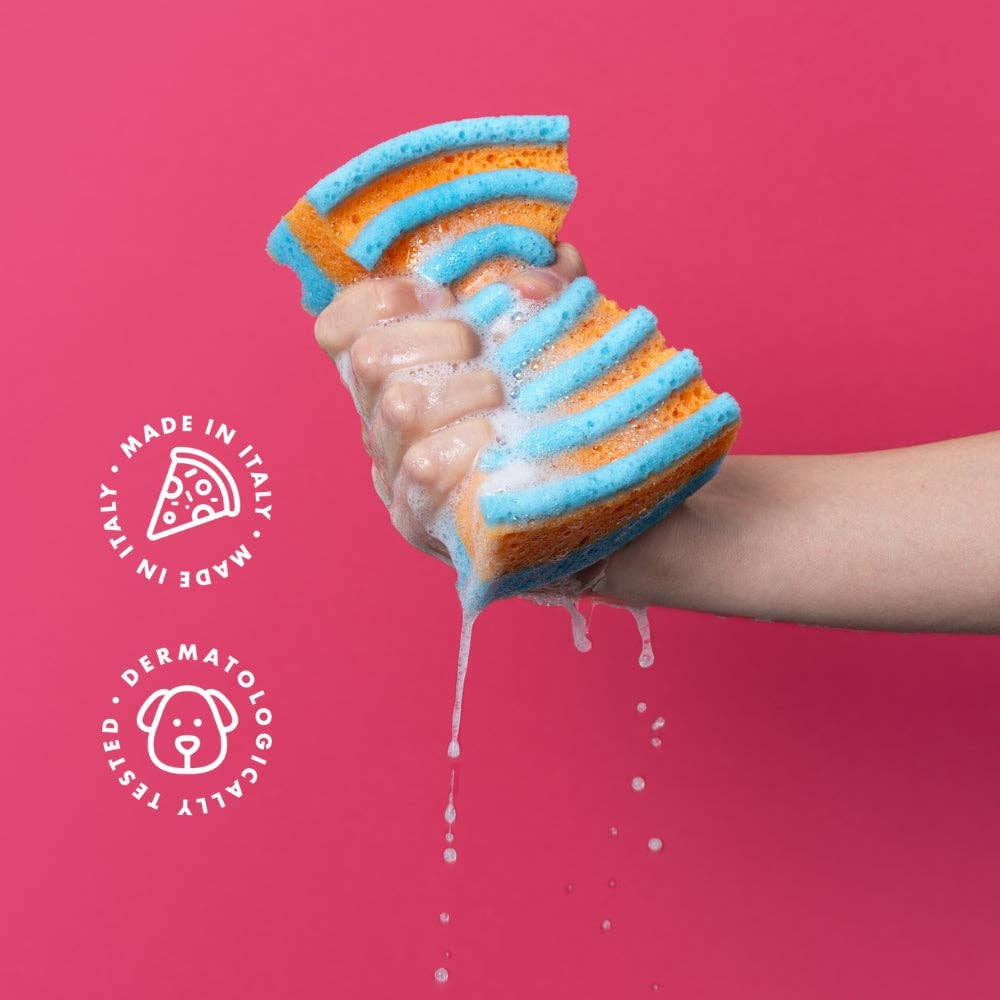 JAMPY - Venta al por mayor Pufs/esponjas de baño - Mr. & Ms. Sponge, esponja de baño sin látex e hipoalergénica, Made in Italy2