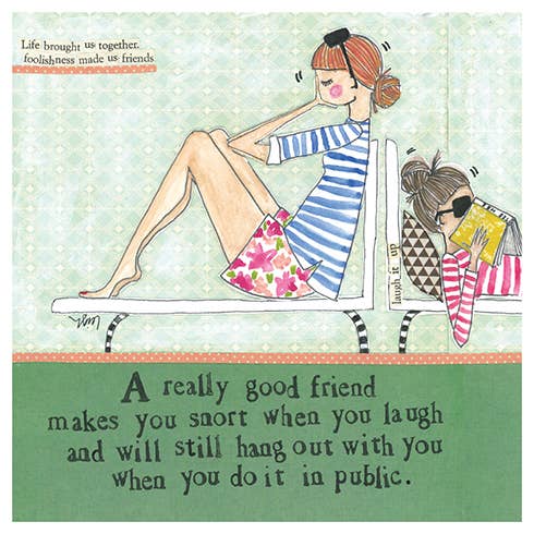 SNORT IN PUBLIC CELEBRATE GREETING CARD 5.5 x 5.5" for wholesale by Calypso Cards LLC