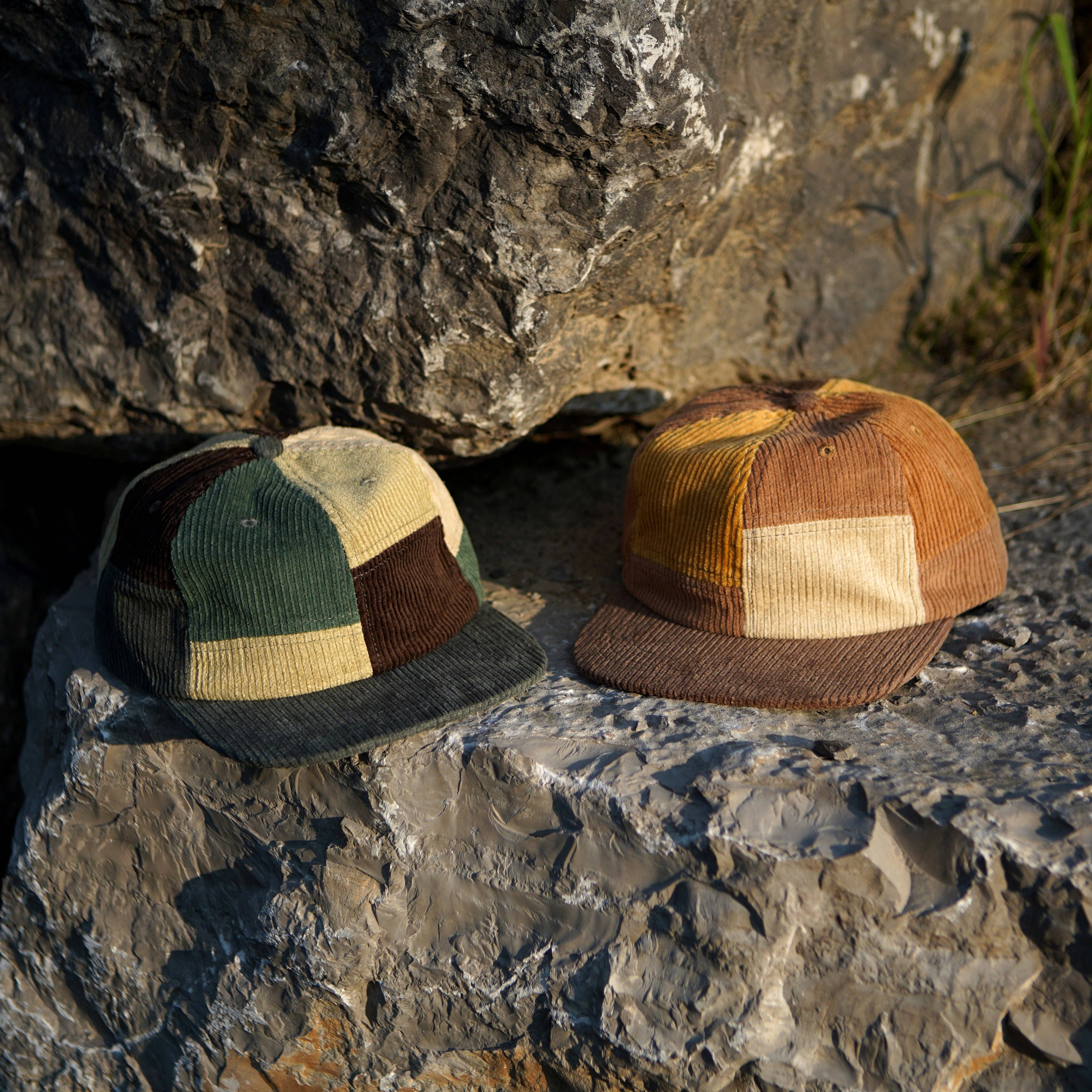 Stuntin Goods - Wholesale Flat Brim Cap - Unisex - Patchwork Corduroy Hat2
