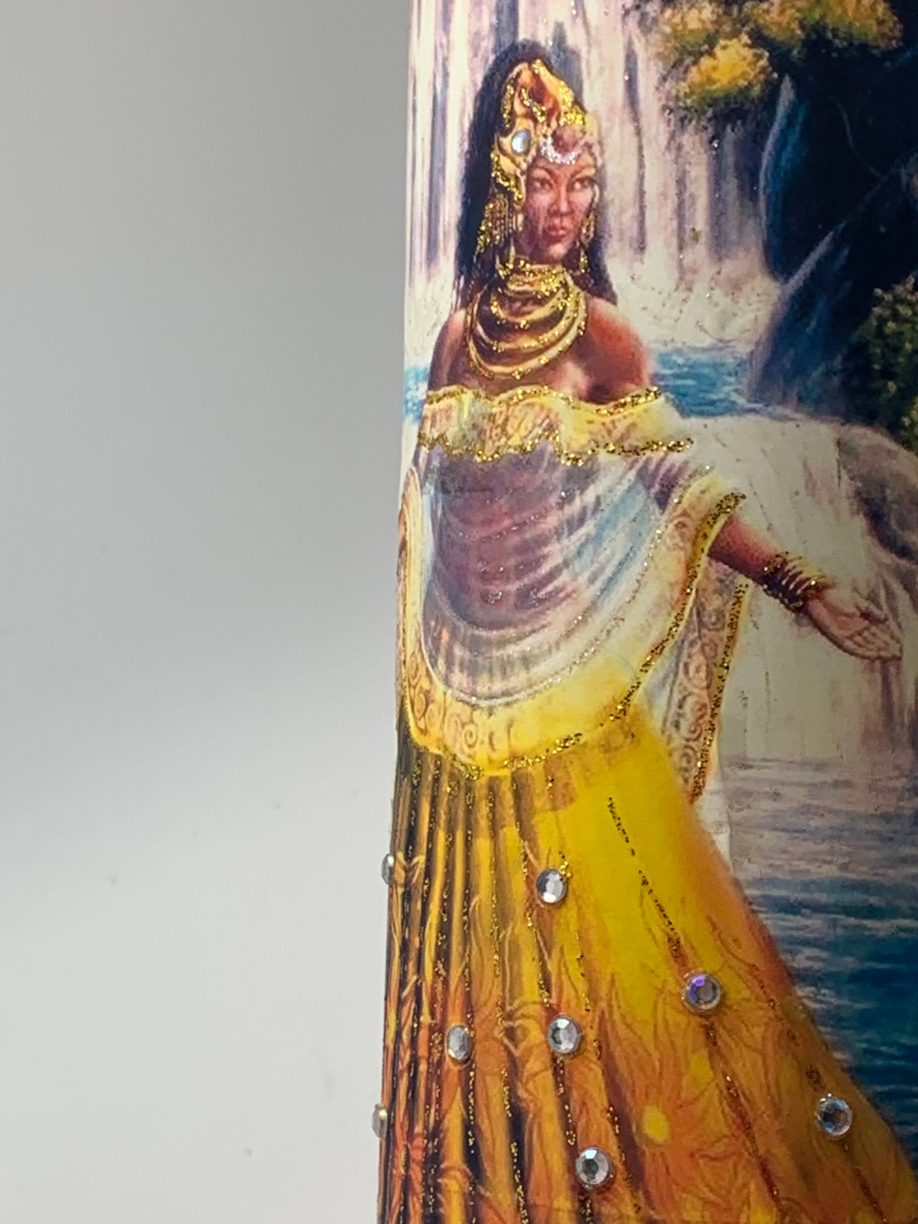 Ceridwen’s - Wholesale Jar/Filled Candle - Oshun Glitter Candle - Love, Joy, Abundance, Orisha1