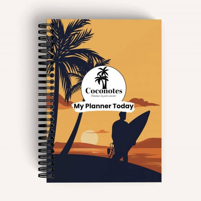 Carnet à thème
MY PLANNER TODAY – SURF pour la vente par La madame organisée