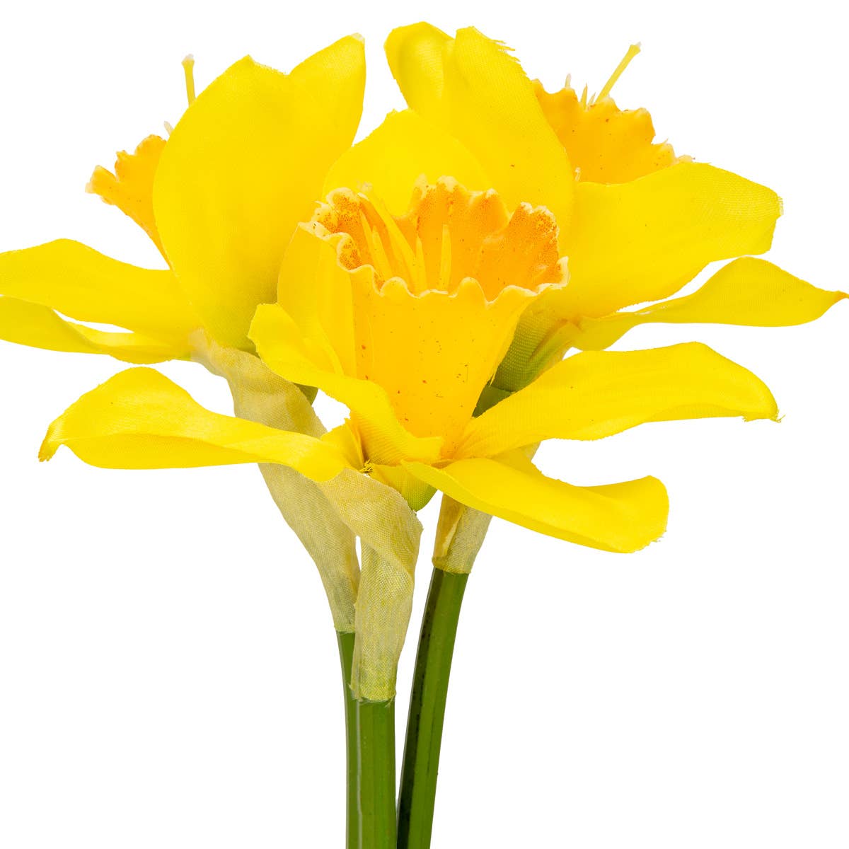 Eleganza Floral – wholesale Artificial flowers – 16" Daffodil Bouquet x 3 Heads Yellow2