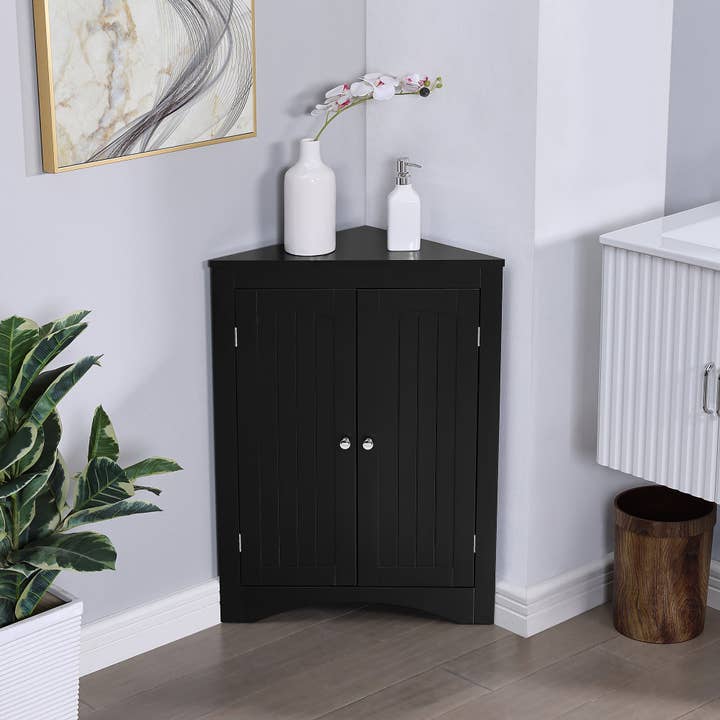 Orange County Decor - Wholesale Cabinet - Sideboard Cabinet,Corner Cabinet,Bathroom Floor Corner Cabinet With Doors And Shelves, Kitchen, Living Room,Free Standing Storage Cabinet For Bathroom Coffee Mdf