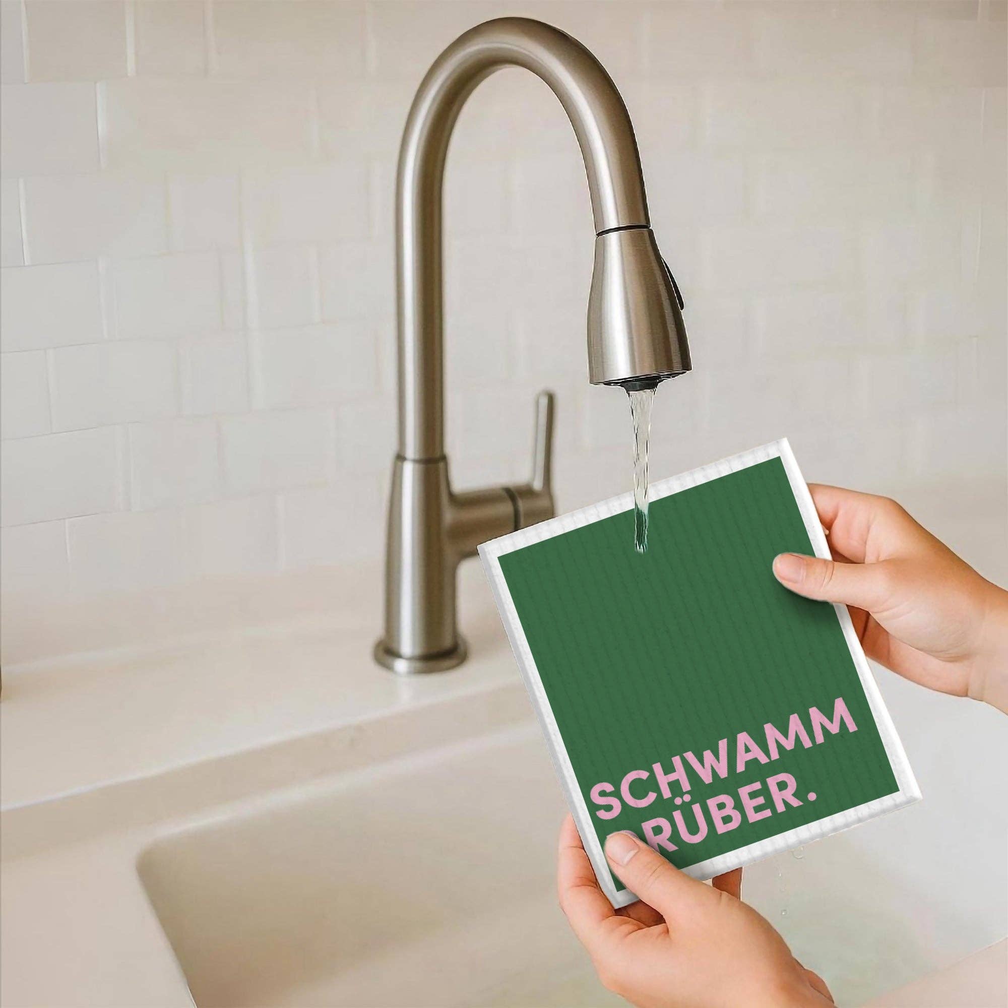 Naturbedacht - Wholesale Dishcloth - Sponge cloth - Saying - Let it go - No. 123