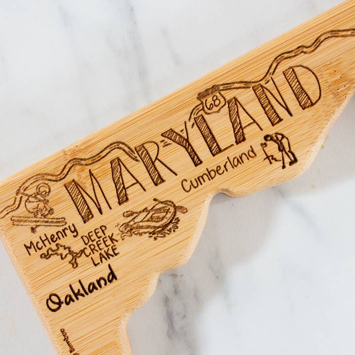 Totally Bamboo - Wholesale Cutting Board - Destination Maryland Cutting Board with Engraved Artwork4